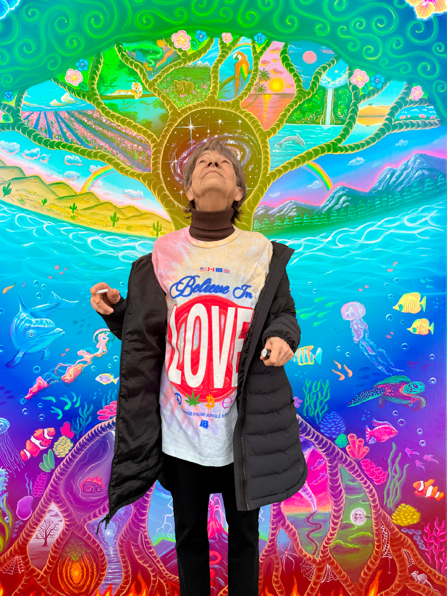 Oma's PEACE TEE (tie dye)